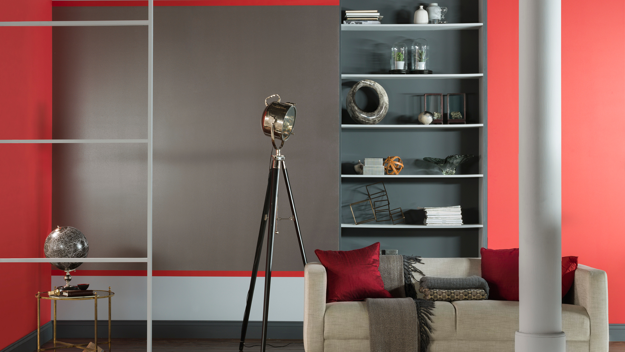 A complementary colour scheme Also known as contrasting colours, a complementary colour scheme is achieved by pairing colours that are directly opposite each other on the colour wheel. Think orange and teal, yellow and blue, green and magenta.