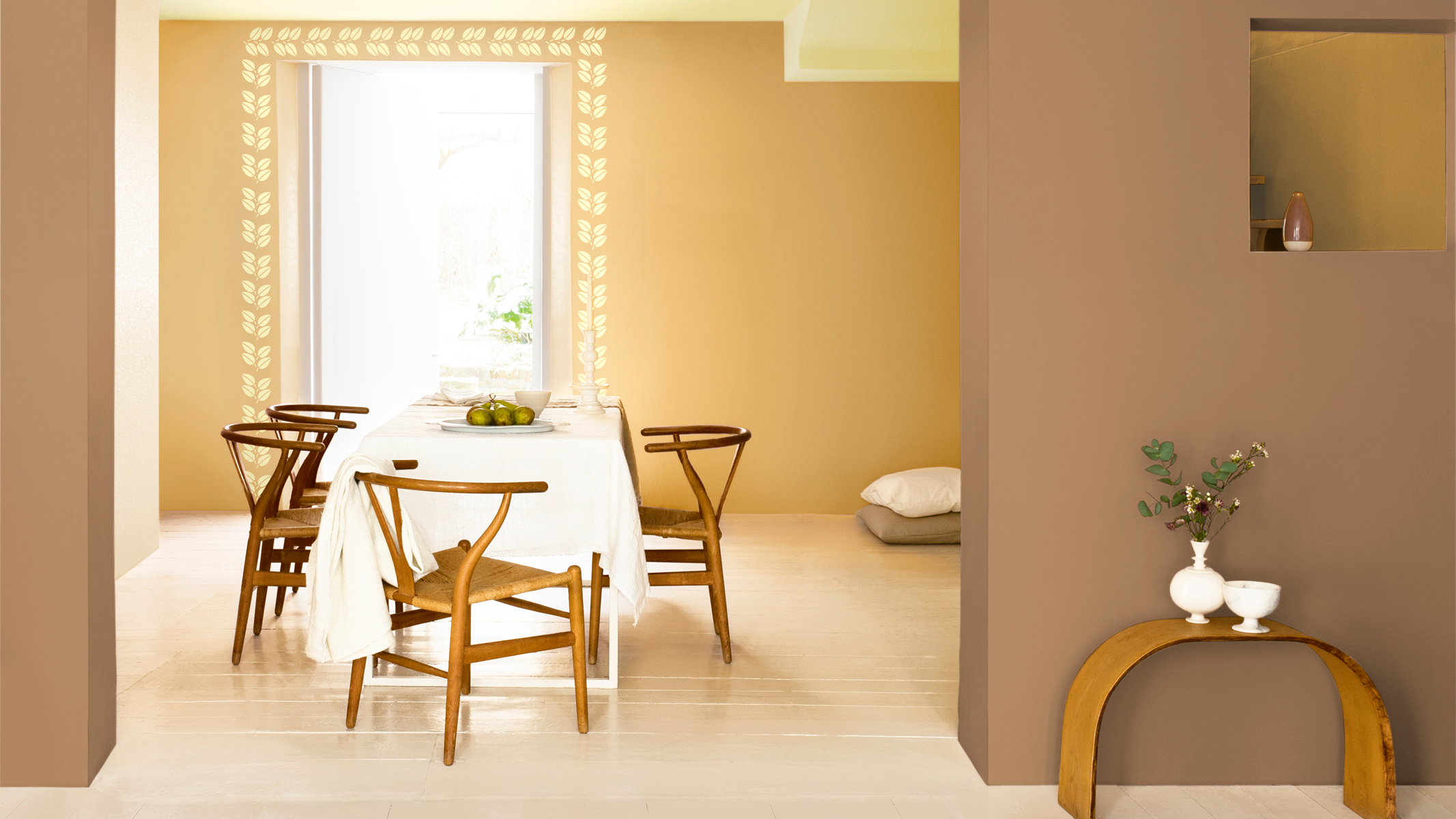 A harmonious colour scheme These combine tones and shades that sit close to each other on the colour wheel, and are easily combined with neutral shades for a sophisticated, pared-back look.