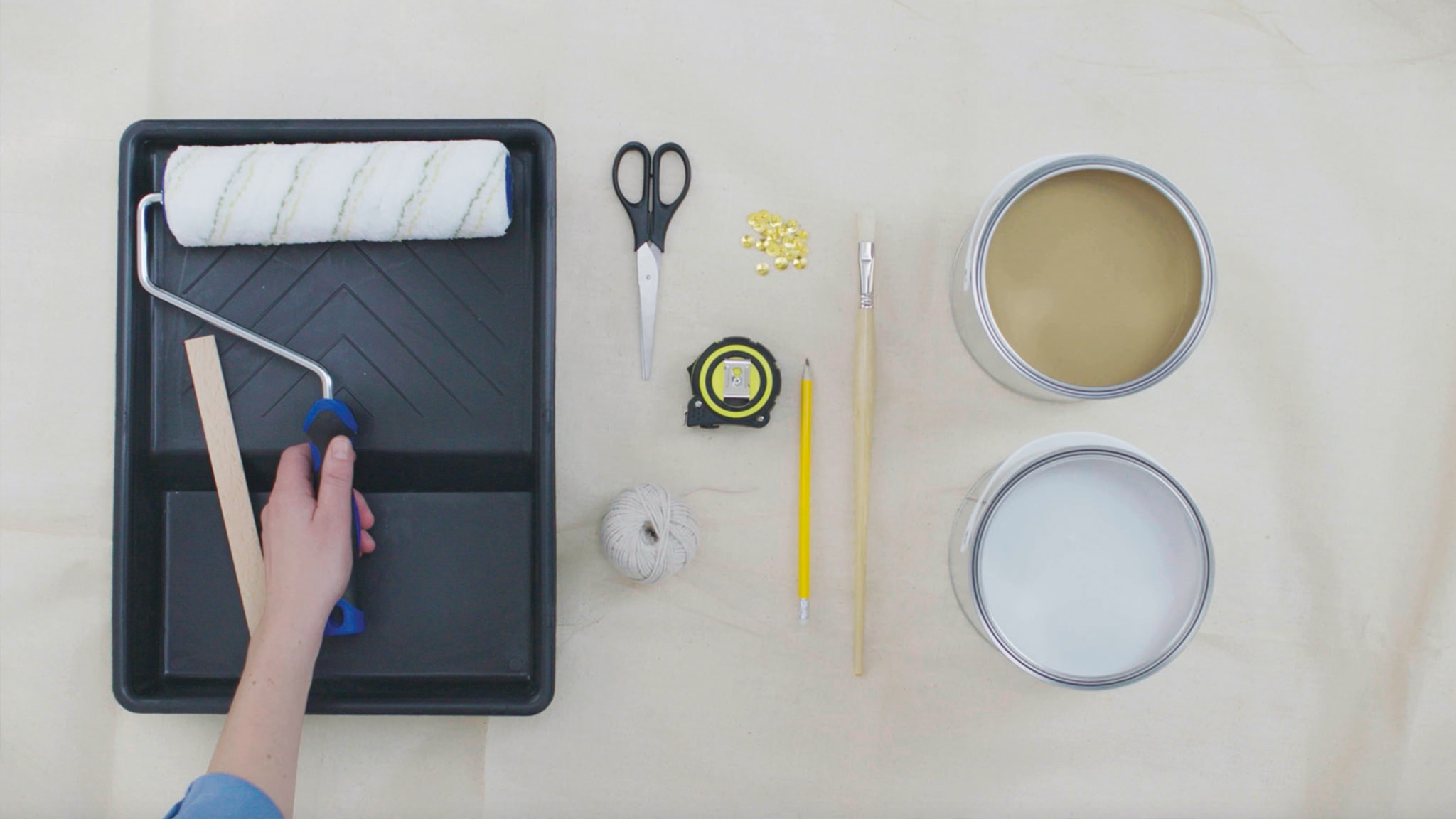 Tools needed to paint a circle design Deco-Paints-Colour-Futures-Colour-of-the-Year-2019-How-to-circle-1