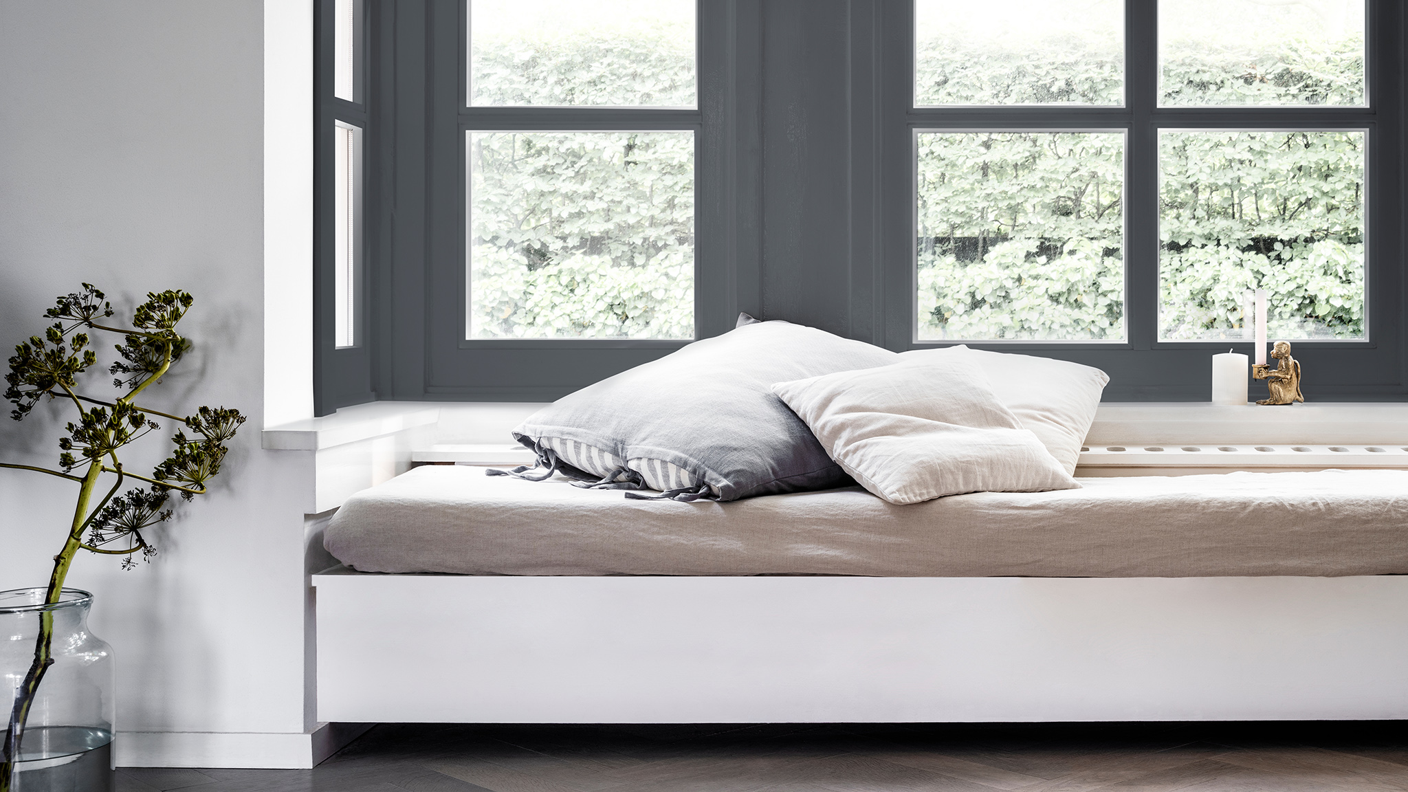 Grey window frames and white window seat dulux-simply-refresh-windows-doors-ideas-global-2