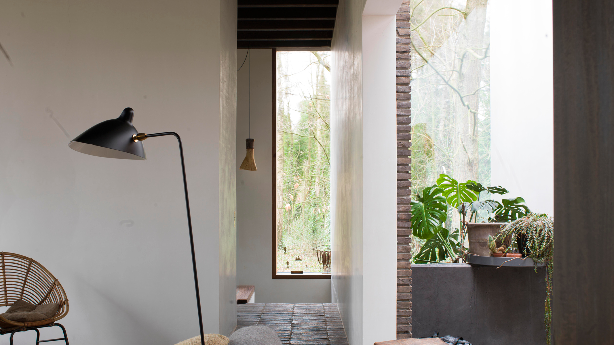 Neutral open-plan living space Add warmth to an open-plan space by taking inspiration from nature.