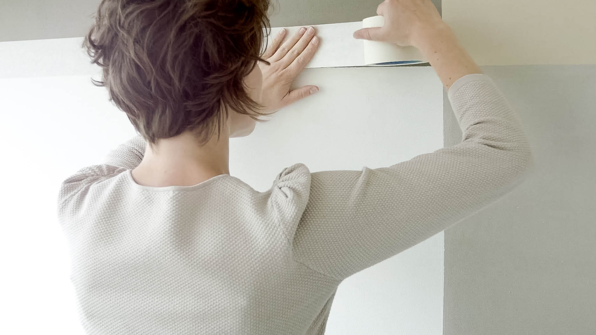 Prepare your walls for painting Cover wall sockets, window frames, coving, door hardware, and anything else that you don’t want to paint, with masking tape.